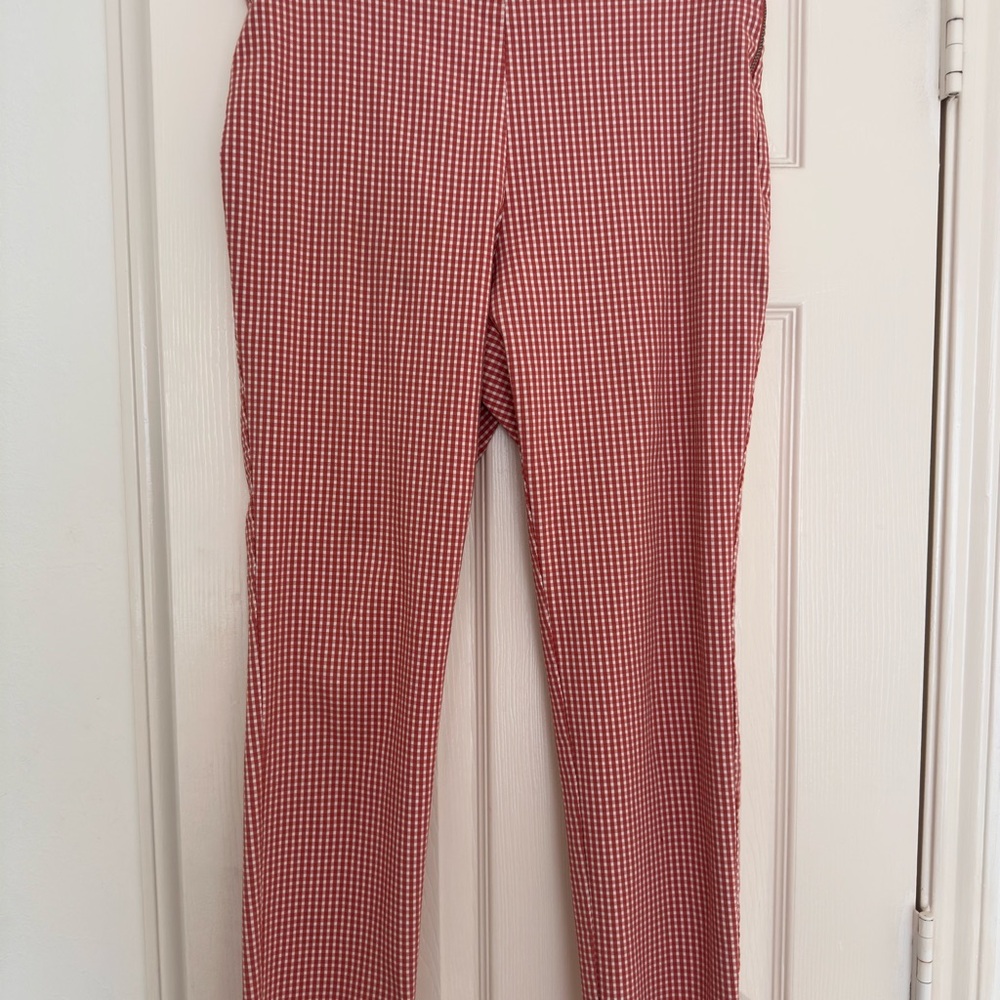 a new day Red and White Gingham Pants